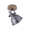 11981-77 SAMIA LAMPA SUFITOWA STALOWY/DREWNO