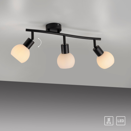 12152-18 LOKI LAMPA SUFITOWA CZARNY