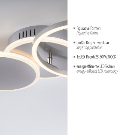 14116-55 SEVENT LAMPA SUFITOWA SREBRNY