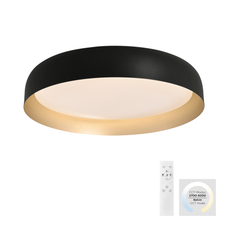 14216-18 OSKO LAMPA SUFITOWA CZARNY/ZŁOTY