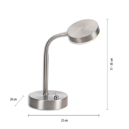 14419-55 HENSKEN LAMPA STOŁOWA SREBRNY