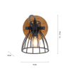 15117-18 TARO LAMPA SUFITOWA/KINKIET CZARNY/DREWNO