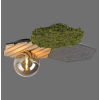 15199-70 GREEN HEX LAMPA SUFITOWA NATURALNY MECH/DREWNO