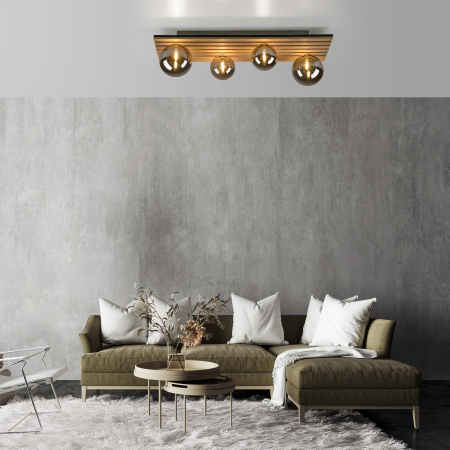 15209-79 GREEN STIKA LAMPA SUFITOWA DREWNO