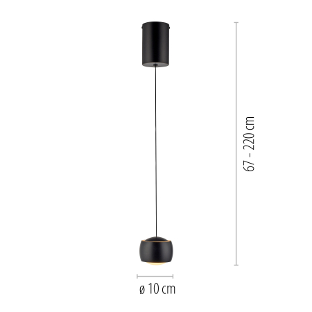 15260-18 BALLINI LAMPA WISZĄCA CZARNY