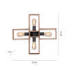 15656-18 FRANKY LAMPA SUFITOWA CZARNY/DREWNO
