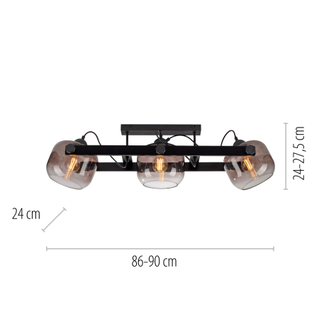 15755-18 CUP 2.0 LAMPA SUFITOWA CZARNY