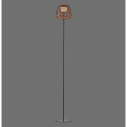 19265-18 ASKIA LAMPA PODŁOGOWA CZARNY/DREWNO