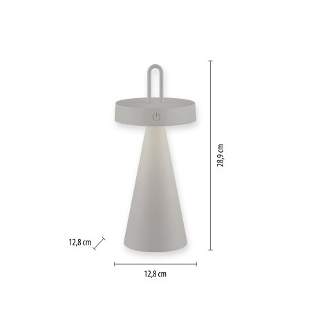 19302-40 ALWA LAMPA STOŁOWA/ZEWNĘTRZNA SZARY