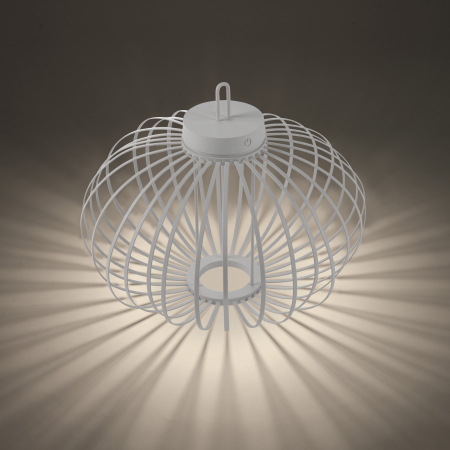 19305-16 AKUBA LAMPA STOŁOWA/ZEWNĘTRZNA BEZPRZEWODOWA BIAŁY