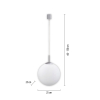 22073-55 LOLASMART-BOLO LAMPA WISZĄCA SREBRNY