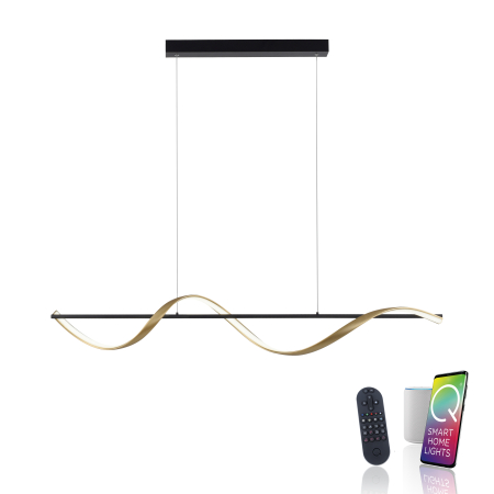 2385-13 Q-SWING LAMPA WISZĄCA MATOWY MOSIĄDZ/ANTRACYT