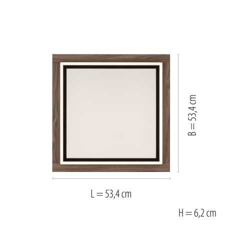 6141-79 PALMA LAMPA SUFITOWA DREWNO
