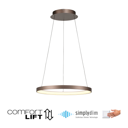 2851-36 HOOP LAMPA WISZĄCA KAWOWY