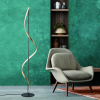 438-13 Q-SWING LAMPA PODŁOGOWA ANTRACYT/ZŁOTY
