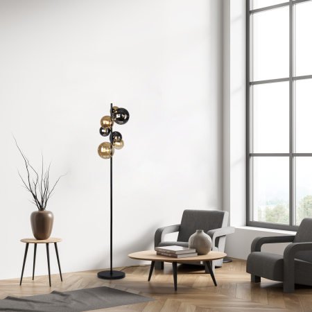 585-18 POPSICLE LAMPA PODŁOGOWA SMOKY/BURSZTYN