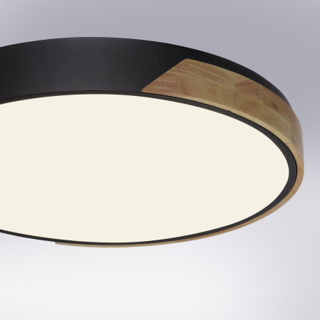 6071-18 Q-BILA LAMPA SUFITOWA CZARNY/DREWNO