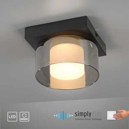 6162-18 RIKA LAMPA SUFITOWA CZARNY