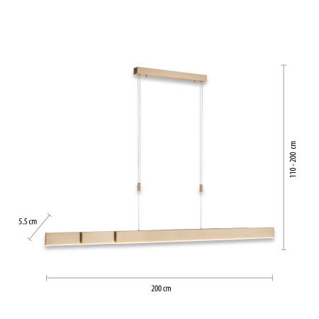 2525-60 PURE-MOTO LAMPA WISZĄCA MATOWY MOSIĄDZ