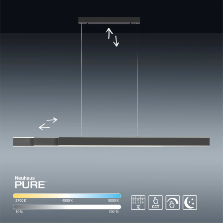2738-13 PURE-LUME LAMPA WISZĄCA ANTRACYT