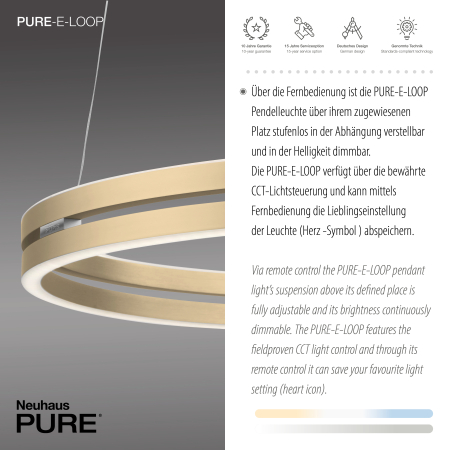 2551-60 PURE E-LOOP LAMPA WISZĄCA MATOWY MOSIĄDZ