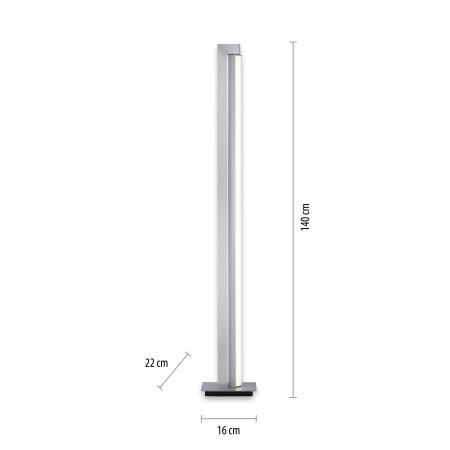421-95 PURE-LINES LAMPA PODŁOGOWA ALUMINIUM