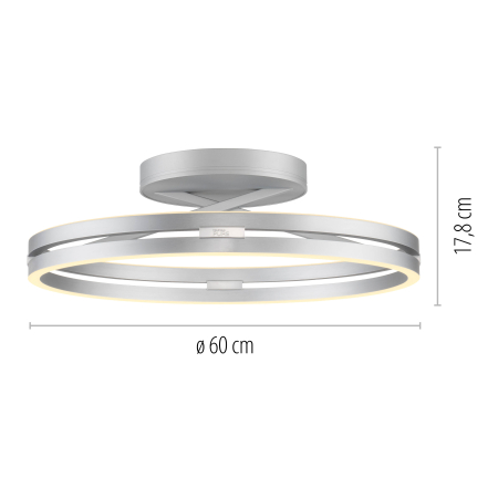 6552-95 PURE LOOP LAMPA SUFITOWA ALUMINIUM