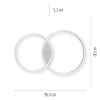 6589-95 Q-KATE LAMPA SUFITOWA STALOWY