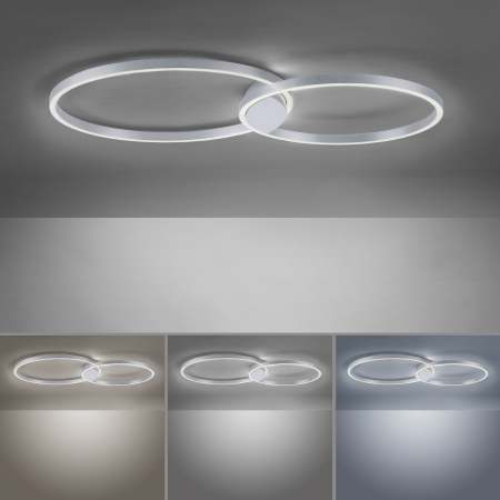 6589-95 Q-KATE LAMPA SUFITOWA STALOWY