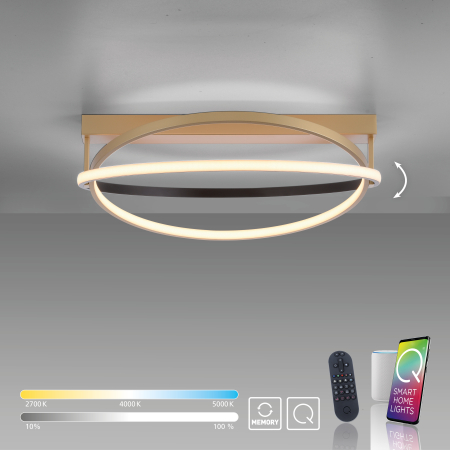 6739-60 Q-BELUGA LAMPA SUFITOWA MATOWY MOSIĄDZ