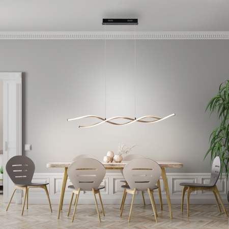 9142-18 POLIA LAMPA WISZĄCA CZARNY/ZŁOTY