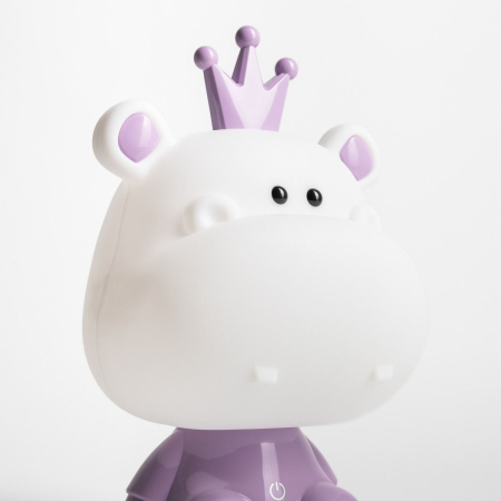 KDR-613B-PE LAMPA STOŁOWA HIPOPOTAM FIOLETOWA/PURPLE
