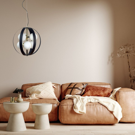 1138 LAMPA WISZĄCA NELA 50CM CZARNO-ZŁOTA/ BLACK-GOLD